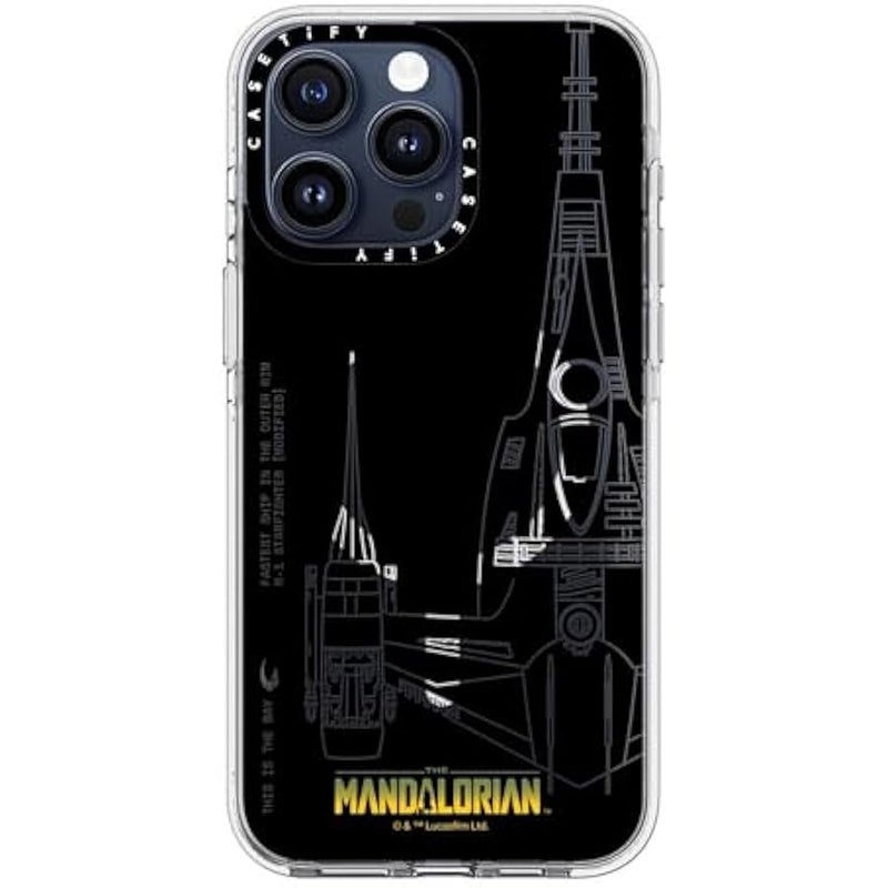 Casetify Clear iPhone 15 Pro Max Case 【Mandalorian Co-Lab/Not Yellowing / 6.6ft Drop Protection/Compatible with Magsafe】 - N-1 Starfighter - Clear - Image 2