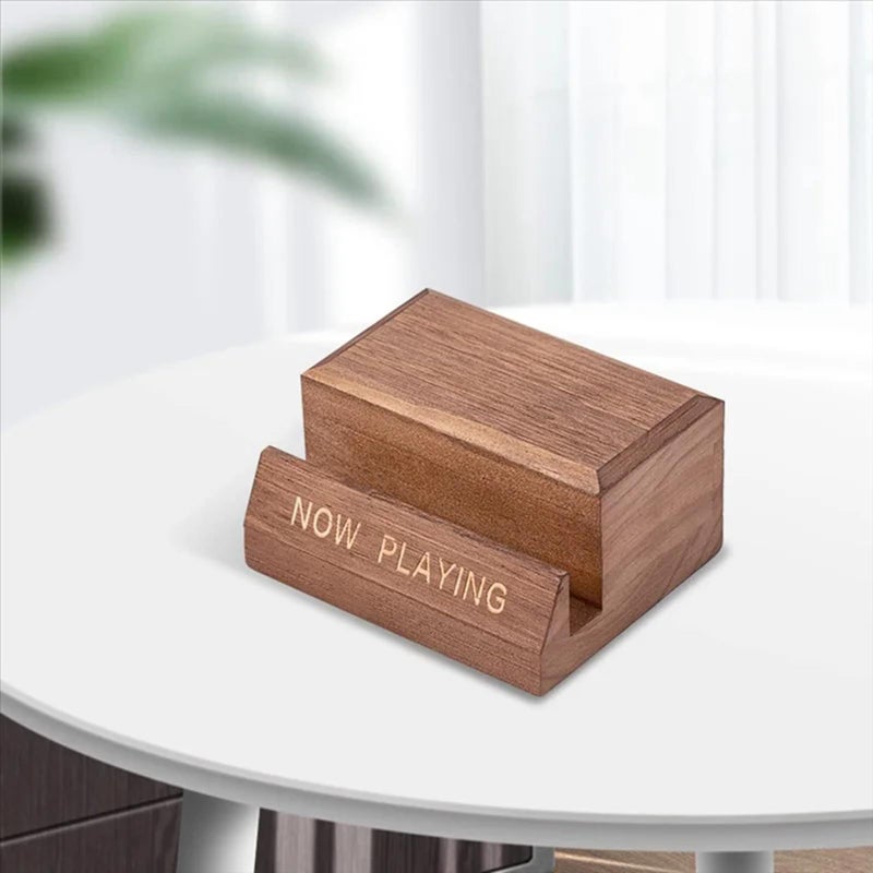 Natural Wood Record Holder Sturdy Storage Shelf Space Saving Media Storage For Music Enthusiasts - Image 5