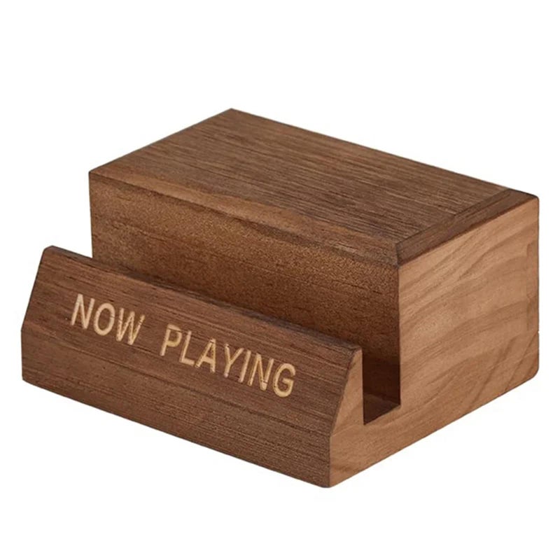 Natural Wood Record Holder Sturdy Storage Shelf Space Saving Media Storage For Music Enthusiasts - Image 4
