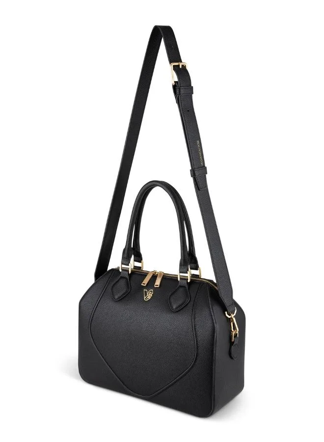 Veganologie Gemma Tote Bag in Black Made from 17 Recycled Bottles