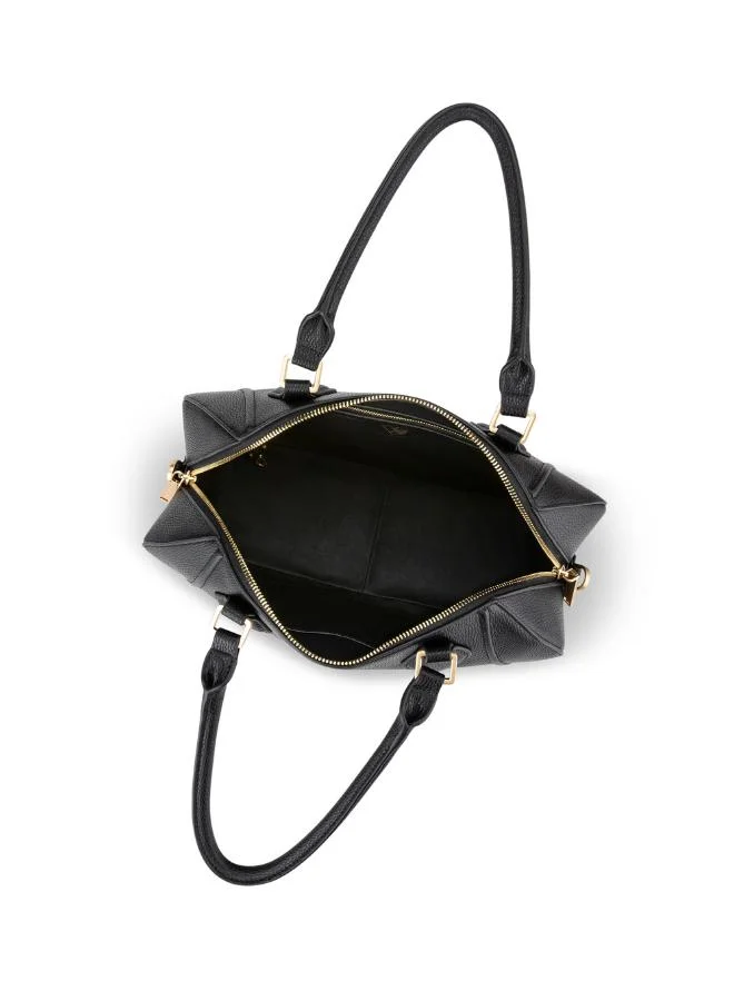 Veganologie Gemma Tote Bag in Black Made from 17 Recycled Bottles