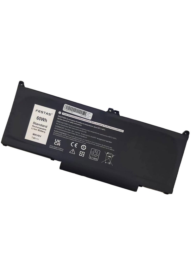Generic - MXV9V 7.6V 60Wh Battery Compatible with Dell Latitude 5300 5310 7300 7400 E5300 E5310 E7300 E7400, Inspiron 7300 7306 2-in-1, Latitude 5300 2-in-1, 5300 10-10 2-in-15310 2-in-1 5VC2M - Image 1