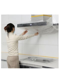 Generic Plastic Tarpaulin Replacement Roll with Adhesive, Transparent Waterproof Dust-Proof Furniture Cover for Furniture Cover, Multipurpose Furniture Protection Insulation Cleaning and Painting  - Image 3