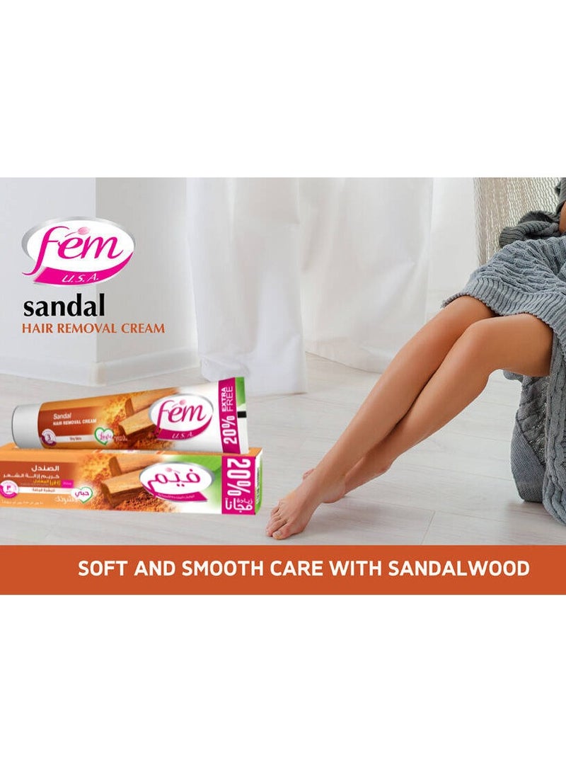 fem Fem Sandal Hair Removal Cream+Skin Care Lotion Dry Skin - 108 Gm - Image 5