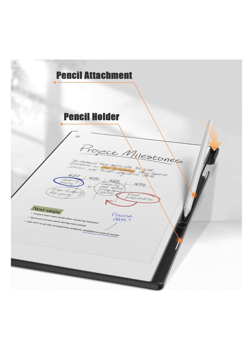 My Choice Remarkable Paper Pro 11.8”, Slim Hard Back Shell Protective Auto Sleep/Wake Book Folio Cover with Pen Holder for Remarkable Paper Pro Tablet 2024 Released, Black - Image 2