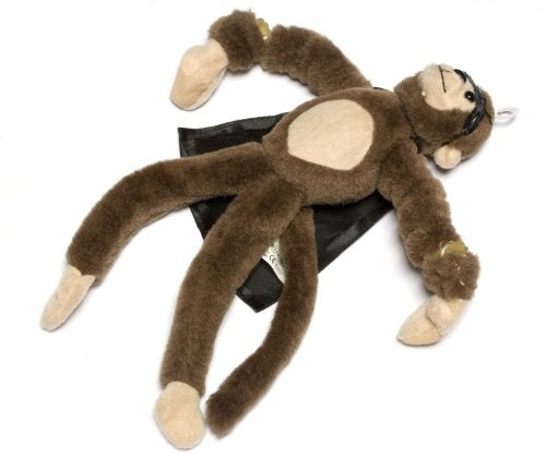 YMCtoys Flying Screaming Flingshot Slingshot Novelty Monkey Plush Doll Toy Launches up to 50 Feet - Image 1