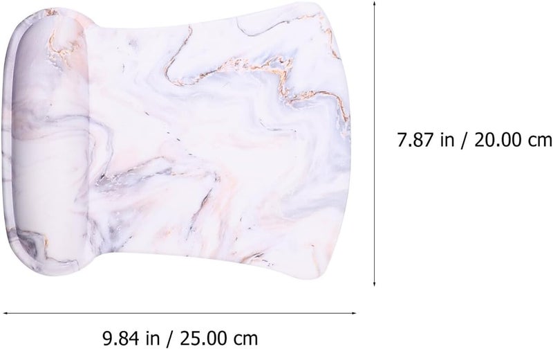 Marble Pattern Memory Foam Mouse Pad and Keyboard Wrist Rest Set 2pcs, Ergonomic Wrist Support for Relief, Non-Slip Desk Accessory for Home Office Use - Image 2
