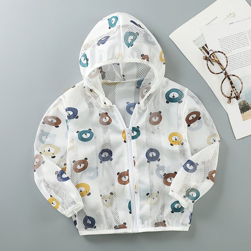 Summer Children'S Sunscreen Clothing Lightweight Breathable Boys' Baby Skin Clothing Air-Conditioning Shirt Outdoor Beach Long-Sleeved Jacket - Image 1