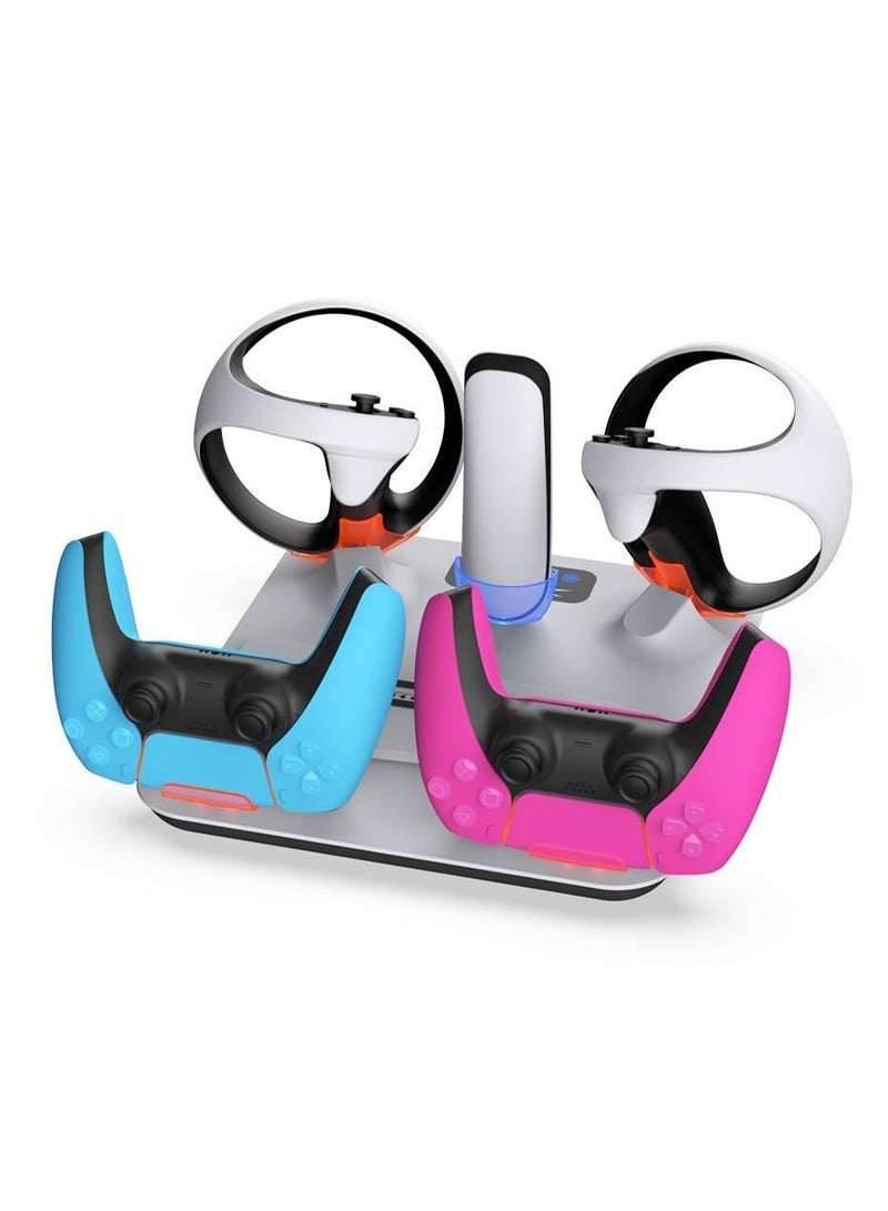 Charging Adaptor for PS5 Slim Console Multi-Functional Cooling Dock  for Sony VR2 Grip Charger + Headset Hanger - Image 2