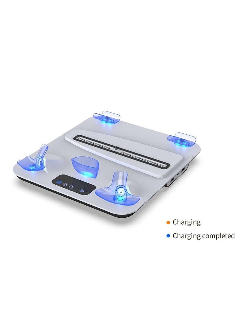 Charging Adaptor for PS5 Slim Console Multi-Functional Cooling Dock  for Sony VR2 Grip Charger + Headset Hanger - Image 5