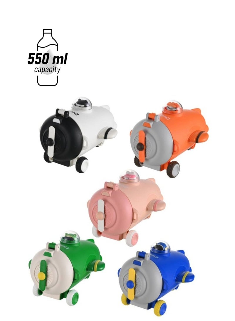 DESSINI زجاجة ماء فضائية سعة 550 مل، برتقالية