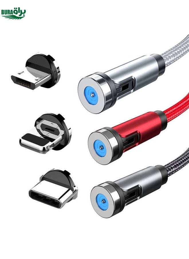 BURAQ CC56 Micro USB Magnetic Interface Dust Plug Rotating Data Charging Cable, Cbale Length: 1m(Black) - Image 2