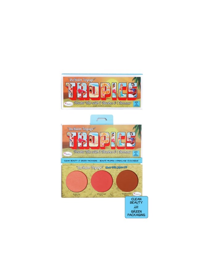 theBalm Voyage- Tropics Powder Trio With 2 Blushes And 1 Bronzer - Image 1