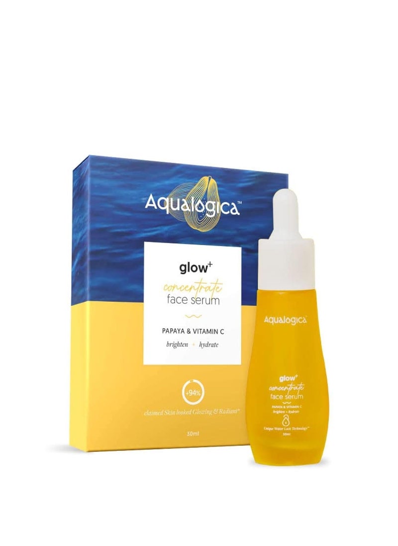 Aqualogica - Aqualogica Glow Concentrate Vitamin C Face Serum with Hyaluronic Acid, Vitamin C & Papaya - Glow Serum for Men & Women | Glowing Skin, Skin Brightening & Non Sticky -30ml - Image 1