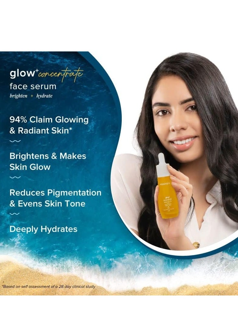 Aqualogica - Aqualogica Glow Concentrate Vitamin C Face Serum with Hyaluronic Acid, Vitamin C & Papaya - Glow Serum for Men & Women | Glowing Skin, Skin Brightening & Non Sticky -30ml - Image 1