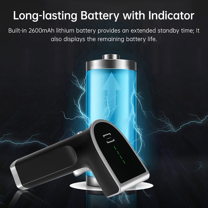 Wireless QR 2D Barcode Scanner with Cradle Handheld USB Wired Bar Code Reader Support Paper and Screen Compatible with Windows Android Mac Manual/ Continuous/ Auto-Induction Trigger Scanning for - Image 3