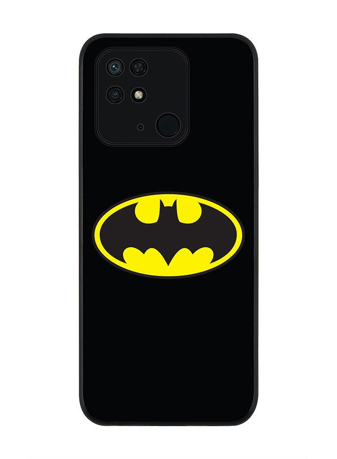 Stylizedd Rugged Black edge case for Redmi 10C 4G  Slim fit Soft Case Flexible Rubber Edges Anti Drop TPU Gel Thin Cover - The Bat - Image 1