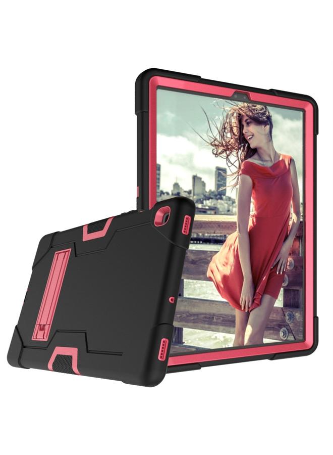 اس-توب جراب لجهاز Galaxy Tab S5e T720 بلون متباين مصنوع من السيليكون والكمبيوتر الشخصي مع حامل - Image 2