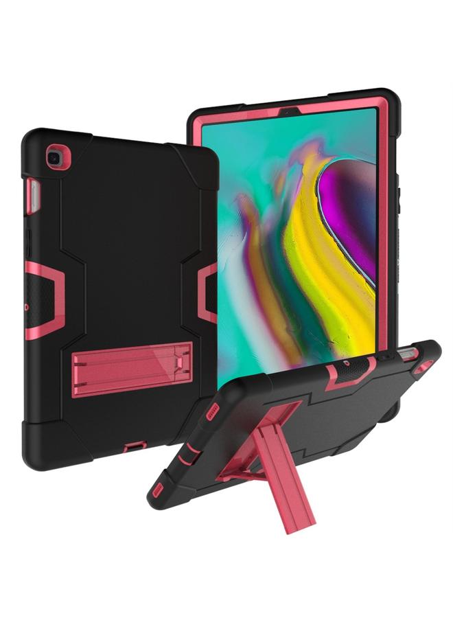 اس-توب جراب لجهاز Galaxy Tab S5e T720 بلون متباين مصنوع من السيليكون والكمبيوتر الشخصي مع حامل - Image 1