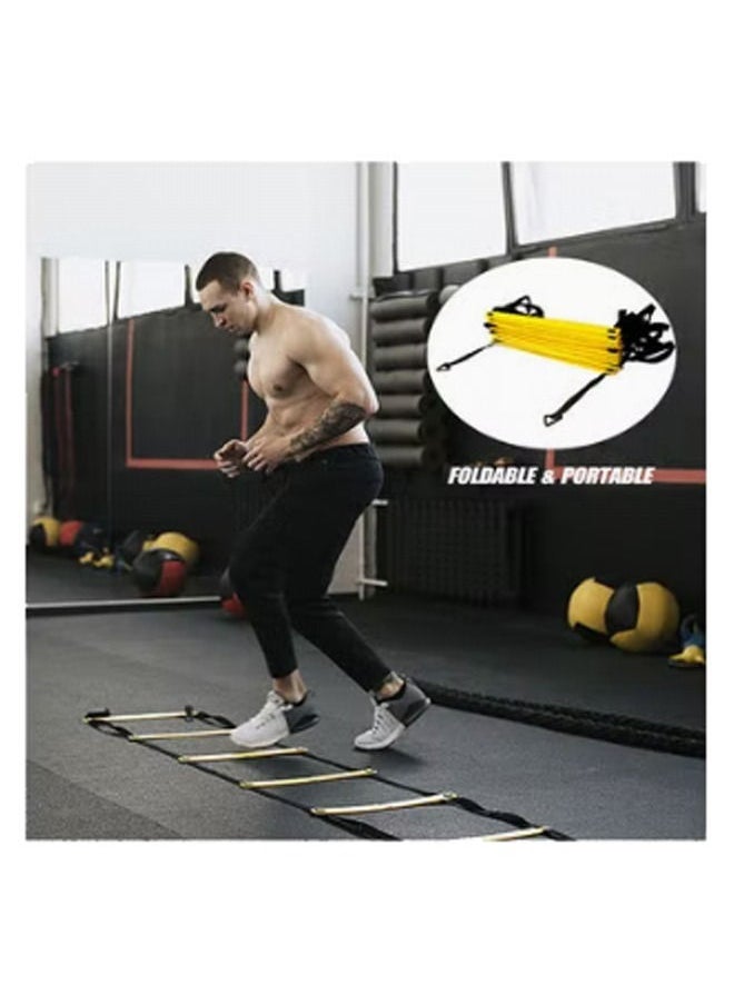 Rock Pow 20-Piece Football Training Ladder Logo Disc Drag Parachute Set  - Image 2