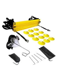 Rock Pow 20-Piece Football Training Ladder Logo Disc Drag Parachute Set  - Image 4