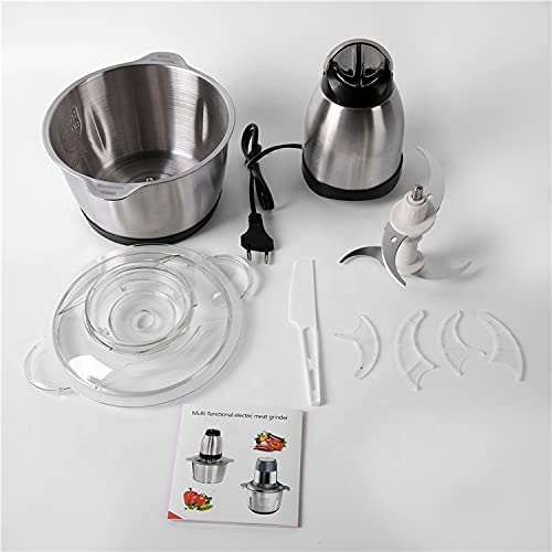 Envop Food Processor Electric Meat Grinder Food Chopper for Meat Vegetable Onion and Fruits Stainless Steel Bowl and 4 Sharp Blades 3L 400 Watts - Image 5
