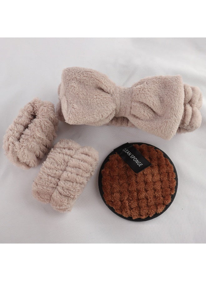 ZAFRA 20-Piece Luxury Spa Headband & Wristband Kit with Premium Makeup Sponges | Beauty Blender & Powder Puff Set for Face Washing, Skincare Routine | Women's Beauty Gift Set - Image 2