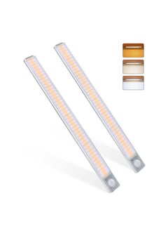 MERTTURM MERTTURM 160LED Rechargeable Under Cabinet Lights(2PCS), Wireless Motion Sensor Closet Lights, 1800mAh Battery with Stepless Dimming, Magnetic Install for Wardrobe, Cupboard, Besides, Kitchen  - Image 1