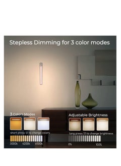 MERTTURM MERTTURM 160LED Rechargeable Under Cabinet Lights(2PCS), Wireless Motion Sensor Closet Lights, 1800mAh Battery with Stepless Dimming, Magnetic Install for Wardrobe, Cupboard, Besides, Kitchen  - Image 3