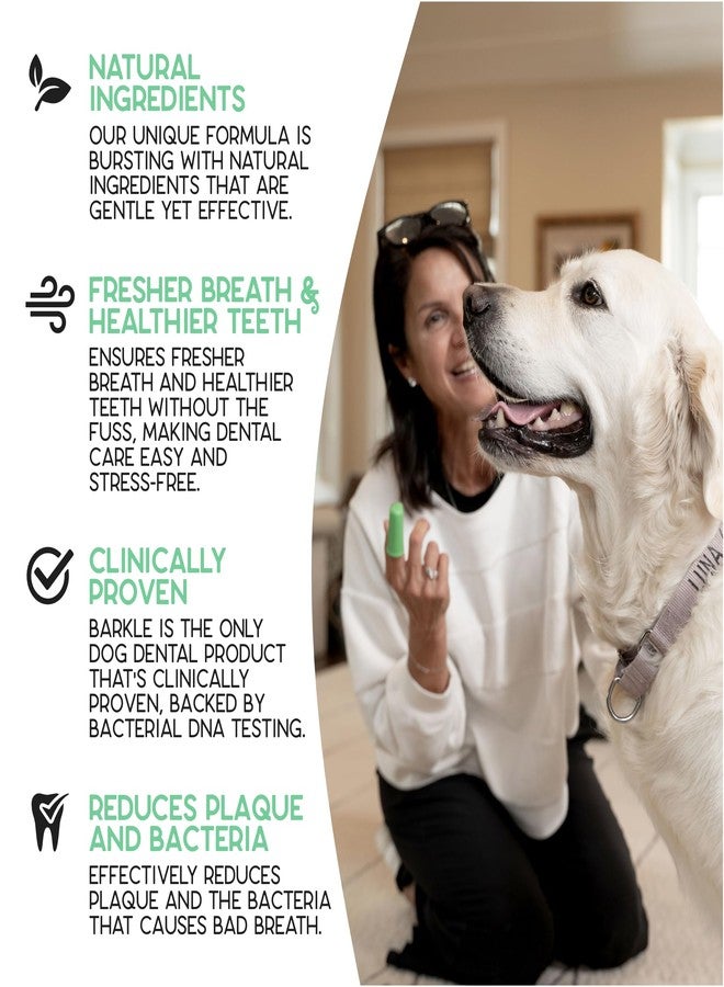 Barkle Vet Approved Dog Teeth Cleaning Toothpaste & Tooth Brushing Kit | Eliminate Plaque, Tartar & Bad Breath | Mint Dog Breath Freshener Gel | Puppy & Small Breed Safe | Free Finger Brush (60 Days) - Image 4
