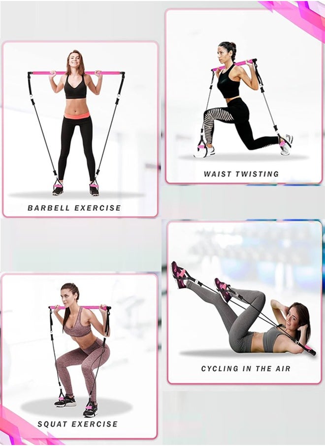 Generic - Pilates stick and bar with resistance bands for exercise and fitness - Image 1