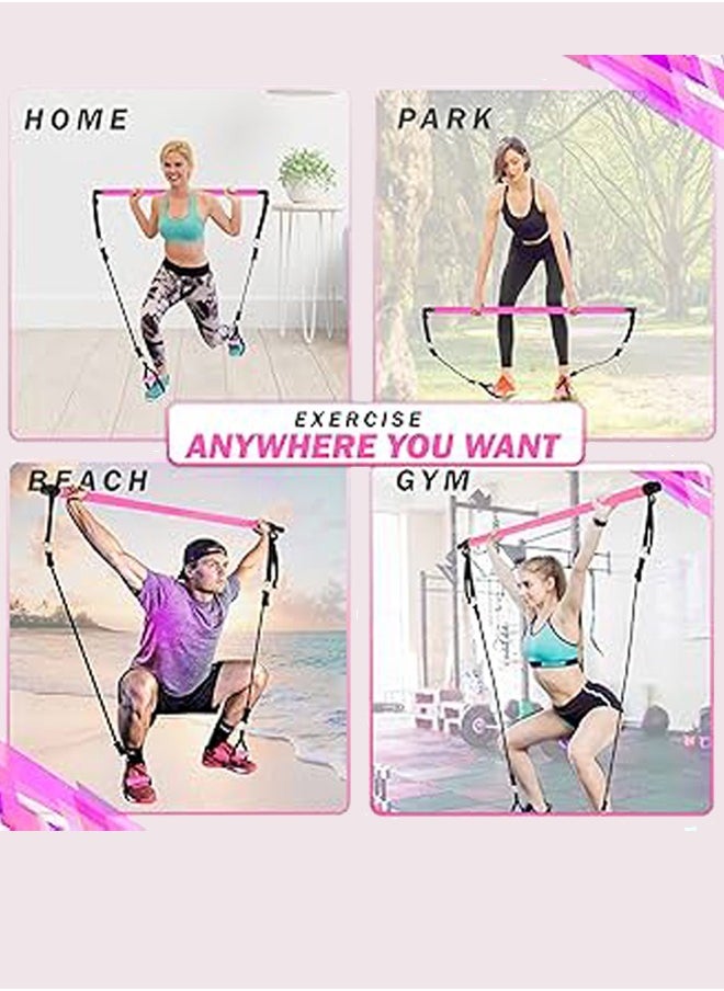 Generic - Pilates stick and bar with resistance bands for exercise and fitness - Image 1