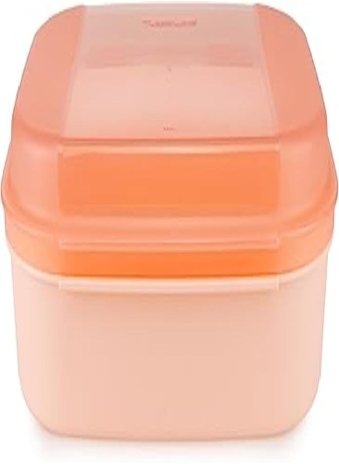 Tupperware - Tupperware Naschkatz 1.4 L Salmon Bellevue Storage Storage Container Apollo Lunch Box Biscuit Tin Storage Container (Includes Drinking Cup) - Image 1