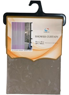 Generic Shower Curtain 180x180 cm, Water Proof, Plaid (Beige) 