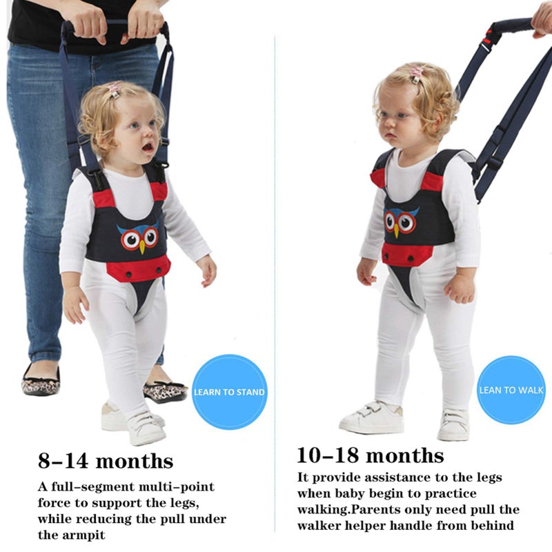 IULONEE Baby Walker, Handheld Kids Toddler Walking Harness Helper Assistant Protective Belt Child Activity Walker Adjustable Standing Up Walking Learning Helper for Toddler 7-24 Month (Blue) - Image 2