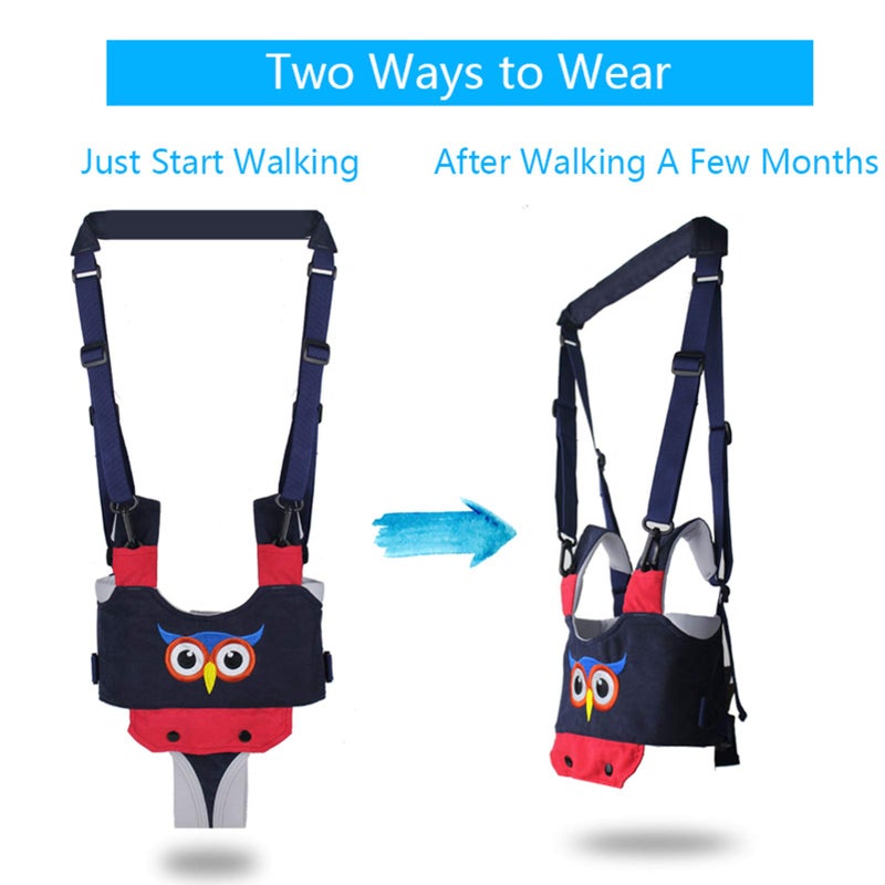IULONEE Baby Walker, Handheld Kids Toddler Walking Harness Helper Assistant Protective Belt Child Activity Walker Adjustable Standing Up Walking Learning Helper for Toddler 7-24 Month (Blue) - Image 3