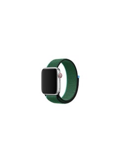 Apple Watch 42mm 44mm 45mm Nylon Sport Loop Band Compatible with iWatch Series 7/SE/6/5/4/3/2/1 Green/Blue