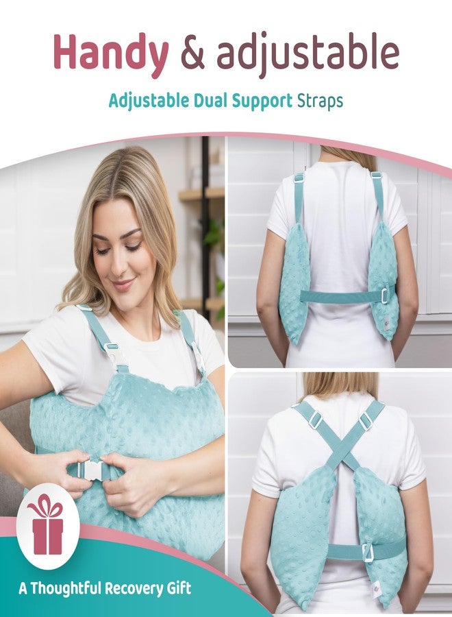 Zomaple Mastectomy Recovery Pillow with Strap, Swirly Gel Pack, Seat Belt Cover & Shower Lan - Post Mastectomy Must Haves, Breast Augmentation/Reduction & Mastectomy Recovery Supplies - Washable Cover - Image 5