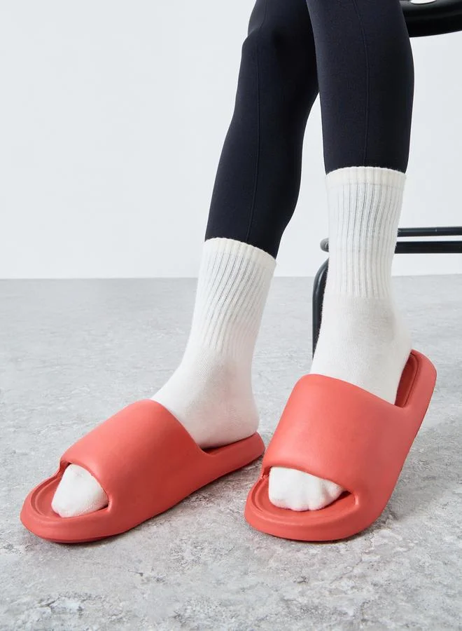Styli Styli Women Red Comfort Slides