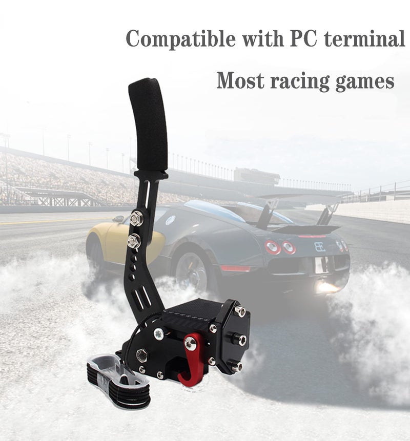 Generic Guil Vim 64 Bit USB PC Handbrake, Sim Handbrake PC Racing Game USB Handbrake for Logitech G27 G29 G920 G923 T248 T500 T300 PXN V10 Simulate Linear Handbrake（Only PC System (black) [video game]  - Image 2