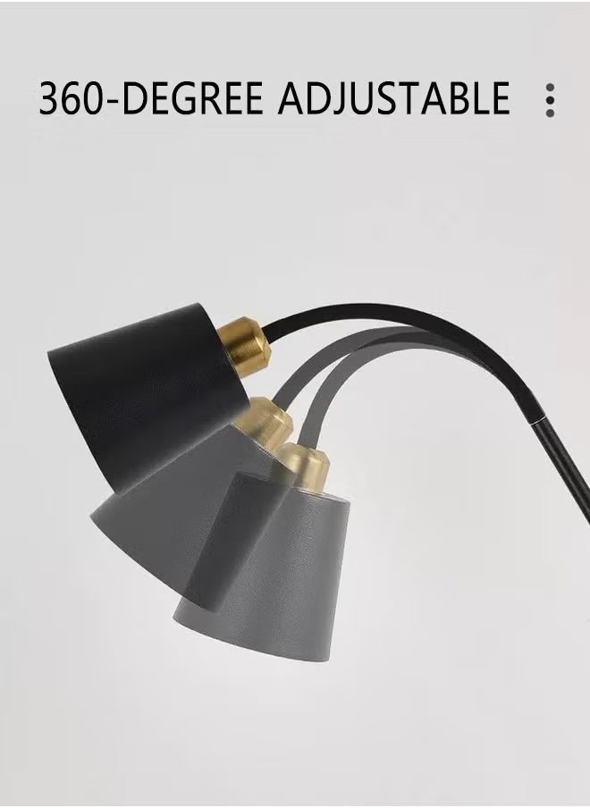 استمتع بحياتي مصباح أرضي بسيط في الزاوية LED مع مفتاح بأزرار إضاءة دافئة معدنية 40 وات أسود 150 × 21 × 13 سم  - Image 4