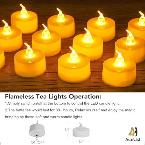 AceList 30 Set Luminaries Bag with Flameless Candles， Flickering LED Tea Lights with Paper Luminary Bags Battery Operation for Wedding Party,Halloween, Thanksgiving, Christmas Decoration（Sun） - Image 3