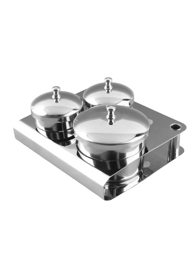 ZERONE Nail Liquid Container, Mini Stainless Steel Dish Pot Liquid Powder Cup Lid Bowl Nail Art Tools Acrylic Nail Art Equipment Mini Bowl Cup Tray Pot Container Organizer Holder with Lid, 3pcs - Image 4
