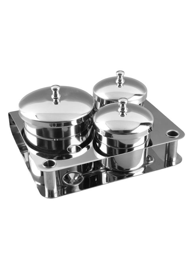 ZERONE Nail Liquid Container, Mini Stainless Steel Dish Pot Liquid Powder Cup Lid Bowl Nail Art Tools Acrylic Nail Art Equipment Mini Bowl Cup Tray Pot Container Organizer Holder with Lid, 3pcs - Image 3