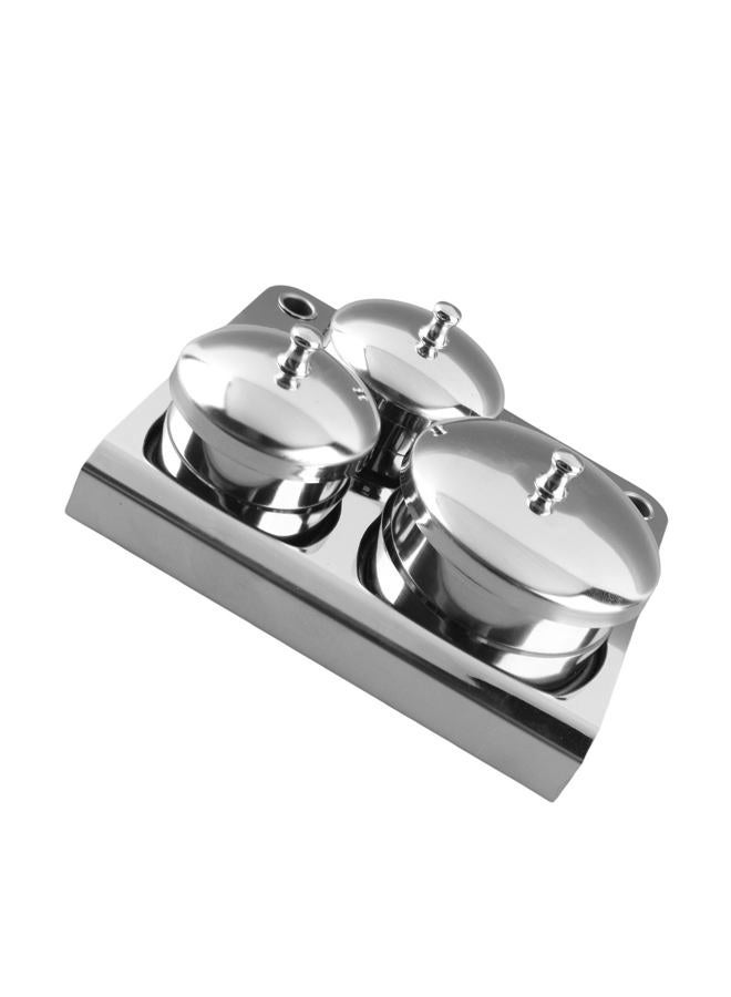 ZERONE Nail Liquid Container, Mini Stainless Steel Dish Pot Liquid Powder Cup Lid Bowl Nail Art Tools Acrylic Nail Art Equipment Mini Bowl Cup Tray Pot Container Organizer Holder with Lid, 3pcs - Image 5