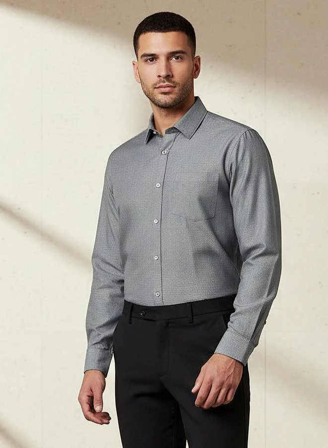 سبلاش فيڤ قميص رجالي بأكمام طويلة وياقة بقصة ضيقة وملمس مميز
