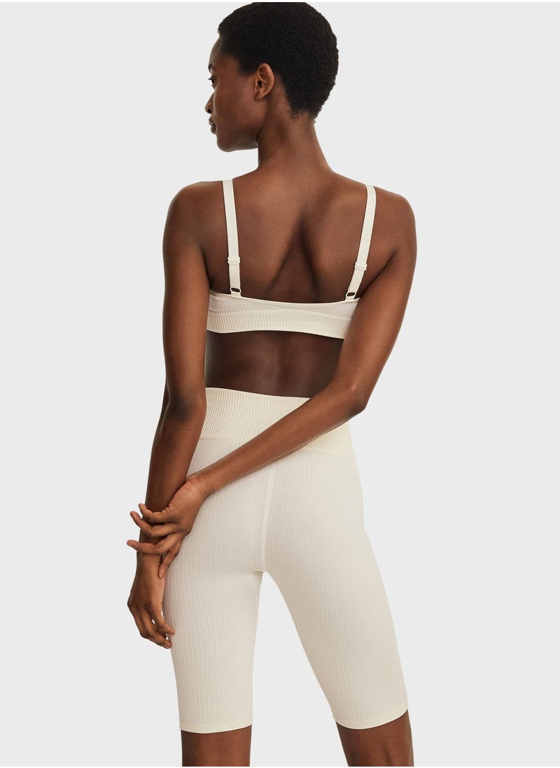 MANGO - Ribbed Cycling Shorts - Image 1