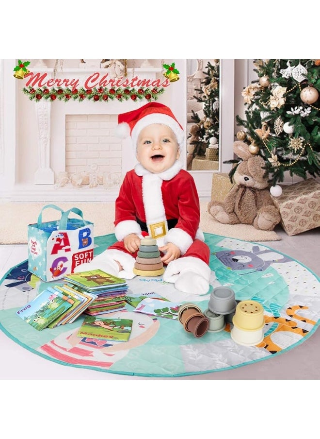Mini Tudou - Mini Tudou 26 PCS Baby Soft Alphabet Cards, ABC Learning Flash Cards with Storage Bag, Washable Soft Letter Early Educational Toy for Babies Infants Toddlers Boys and Girls 0 1 2 3 Years Old - Image 1
