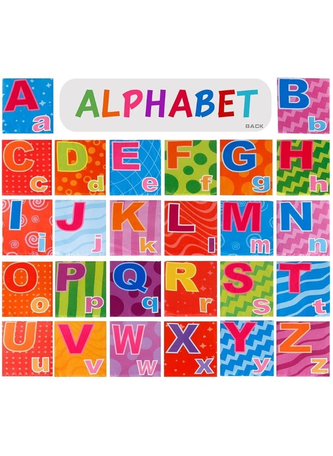 Mini Tudou - Mini Tudou 26 PCS Baby Soft Alphabet Cards, ABC Learning Flash Cards with Storage Bag, Washable Soft Letter Early Educational Toy for Babies Infants Toddlers Boys and Girls 0 1 2 3 Years Old - Image 1