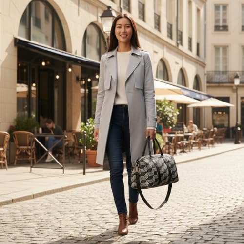 ENSAC Travel Duffle Bags for Women, Large Cabin Waterproof Weekender Bag, Carry-On Overnight Travel Bag with Adjustable Shoulder Strap - Image 3